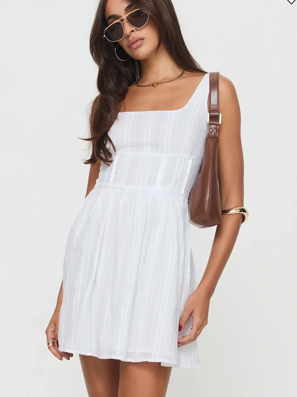 Princess Polly Lorinda Mini Dress in White - Picture 3 of 4
